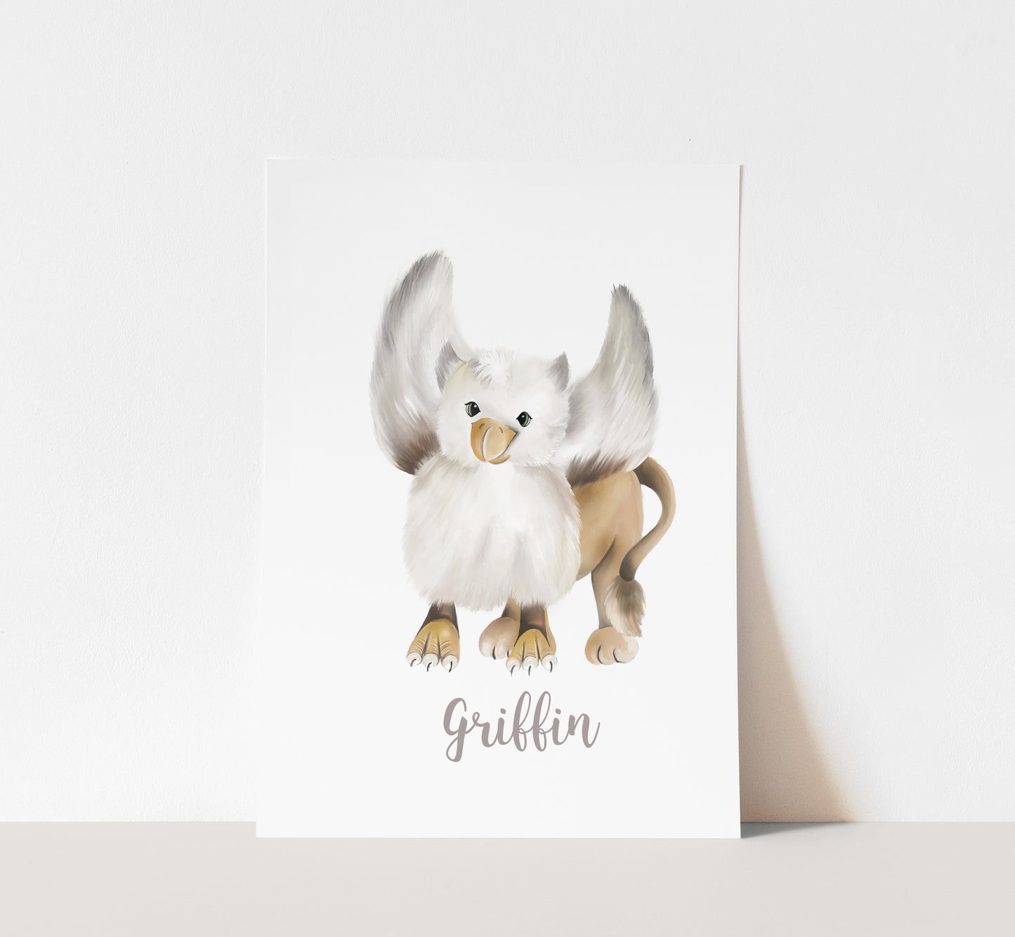 Baby Griffin Nursery Art Print- Studio Q - Art by Nicky Quartermaine Scott