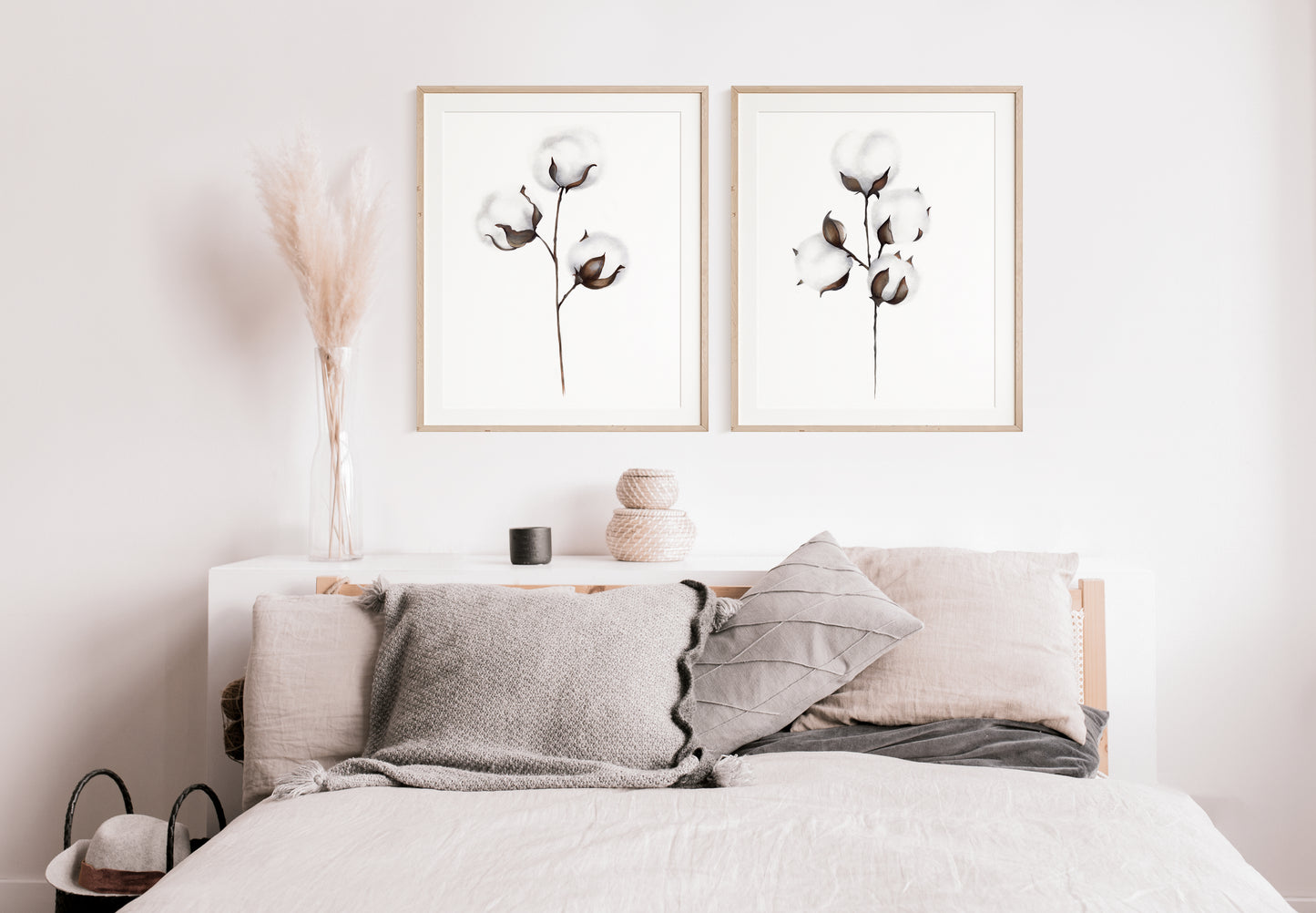 Cotton Branch Prints - Set of 2 - Studio Q - Art by Nicky Quartermaine Scott