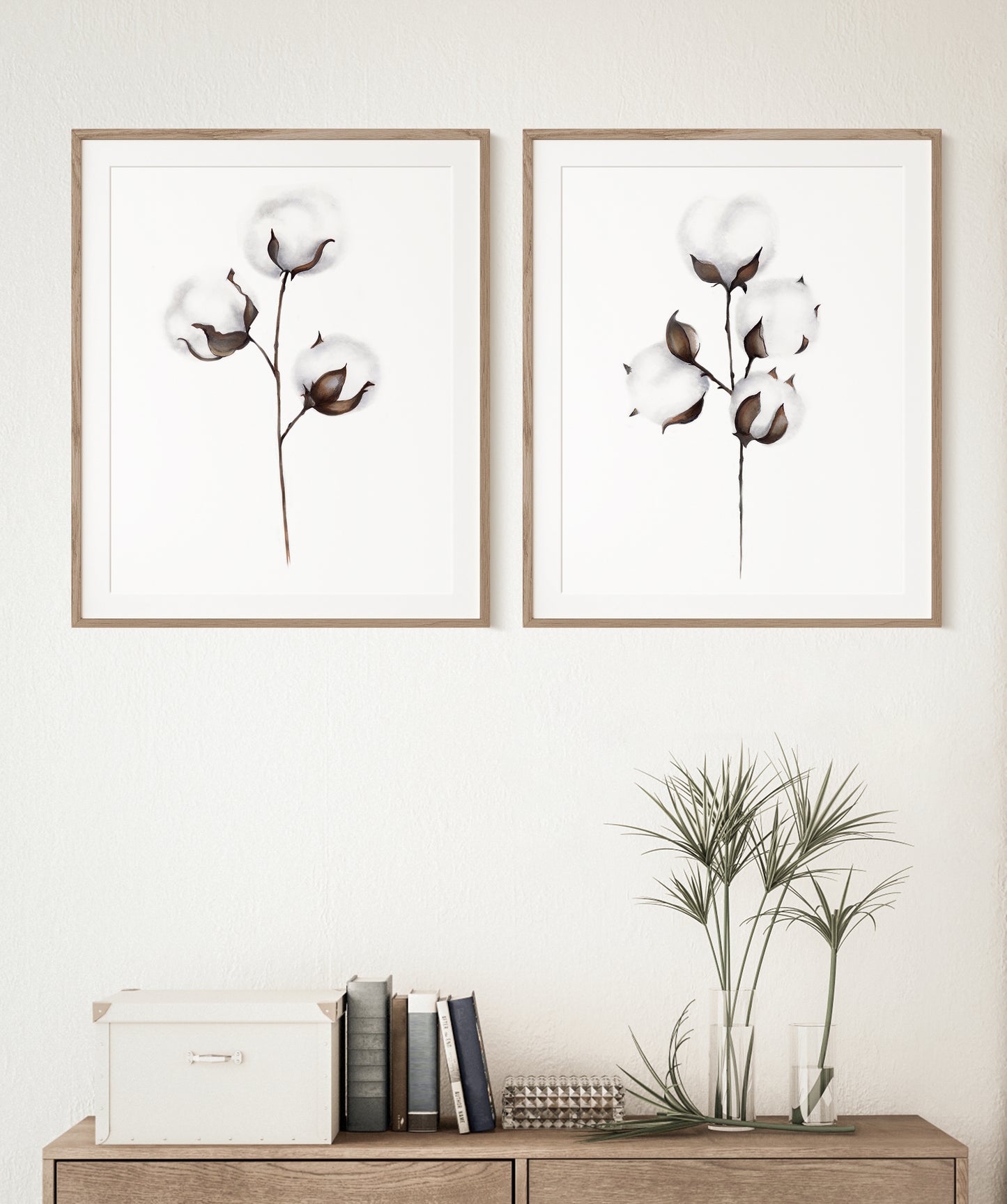 Cotton Branch Prints - Set of 2 - Studio Q - Art by Nicky Quartermaine Scott