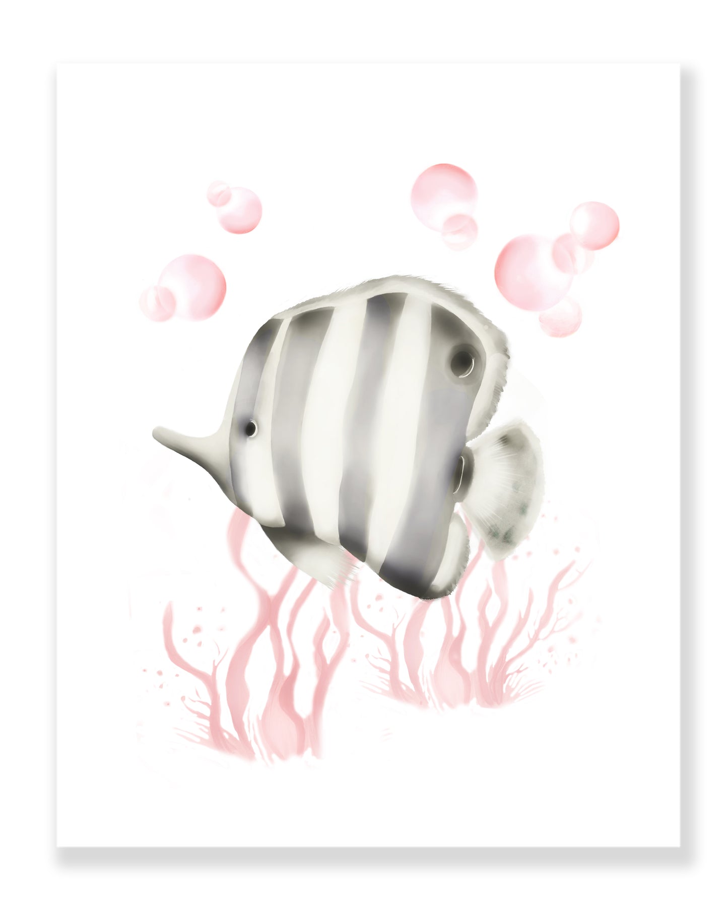  Angelfish Nursery Art - Sweet Blush- Studio Q - Art by Nicky Quartermaine Scott
