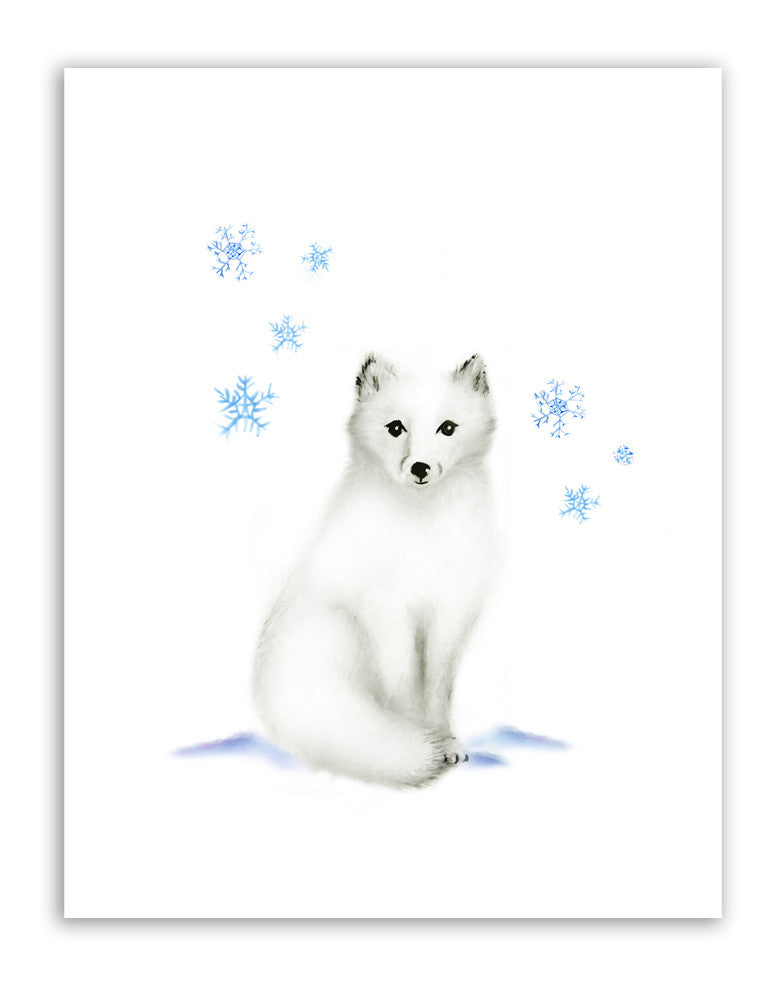 Arctic Fox Nursery Art Print - Studio Q - Art by Nicky Quartermaine Scott