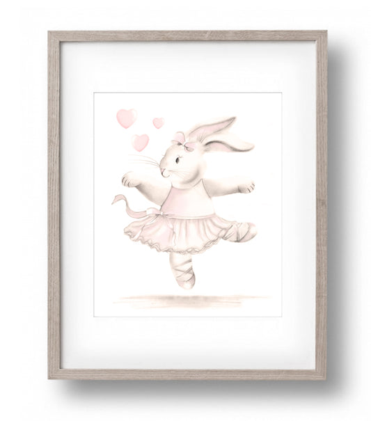 Ballerina Bunny Nursery Print - Studio Q - Art by Nicky Quartermaine Scott
