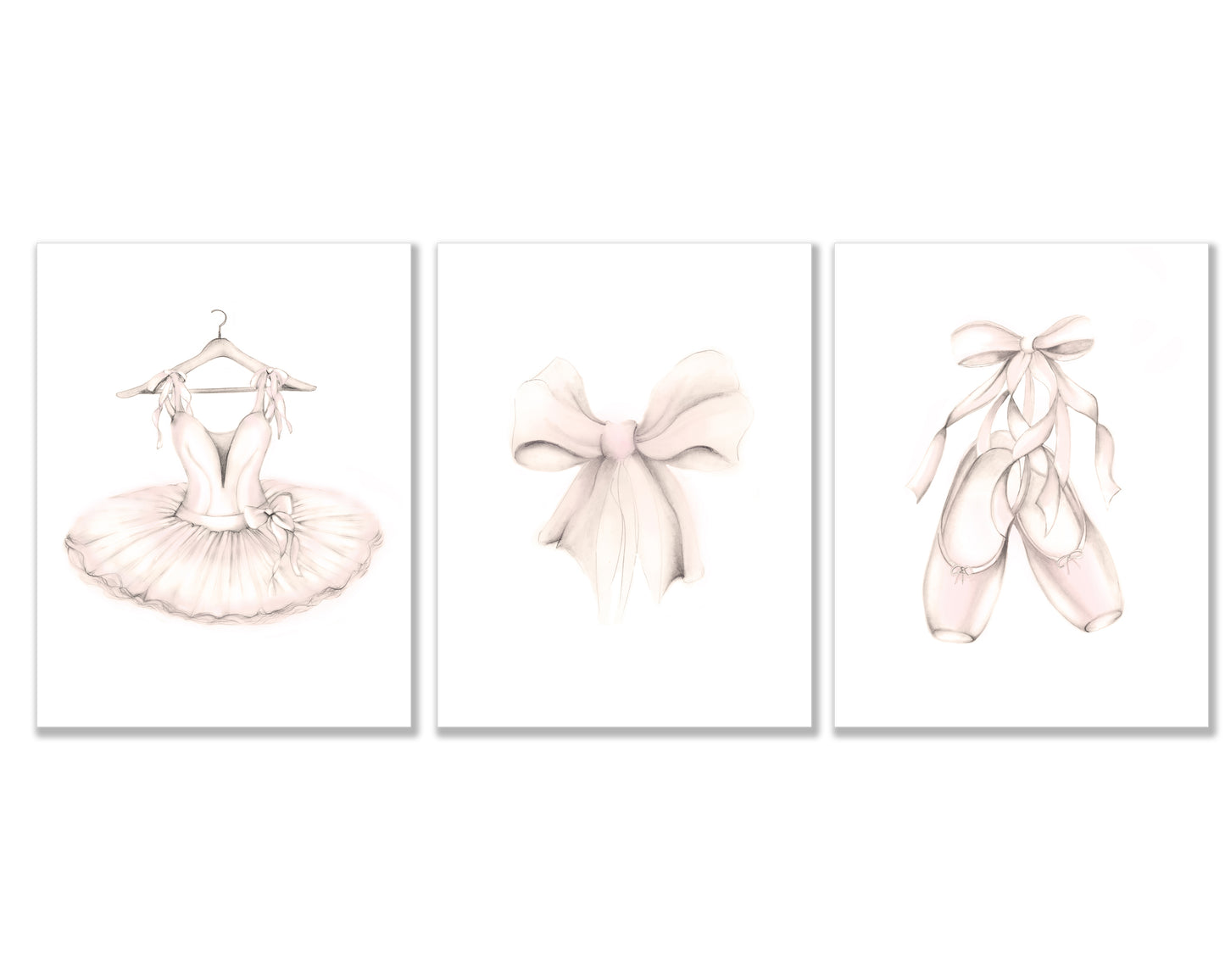 Ballet Dance Girl Art Prints -  Set of 3