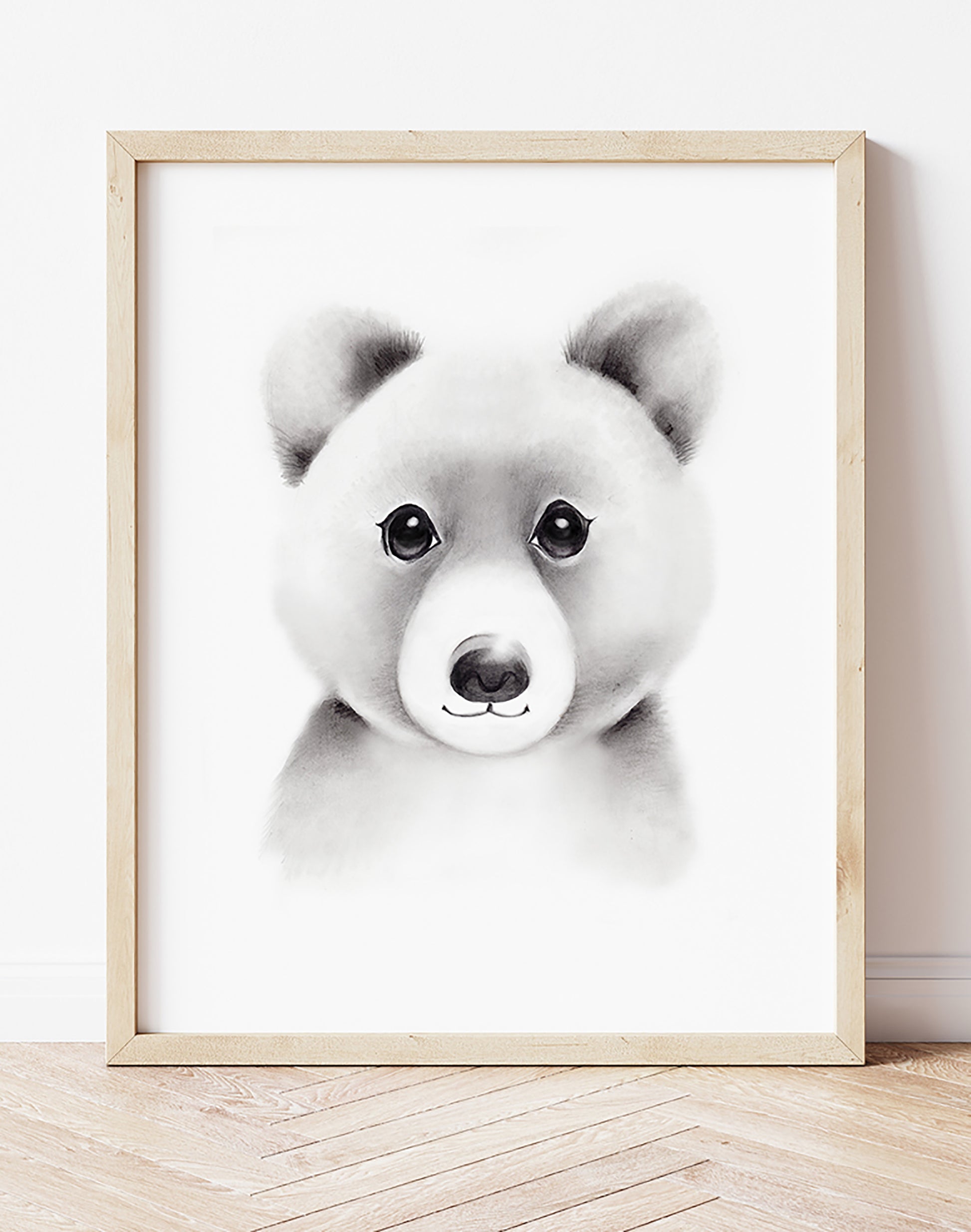 Bear Sketch Fluffy Face Print - Studio Q - Art by Nicky Quartermaine Scott