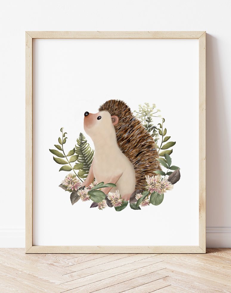 Bramble Hedgehog Art Print- Studio Q - Art by Nicky Quartermaine Scott