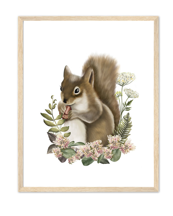 Bramble Squirrel Art Print- Studio Q - Art by Nicky Quartermaine Scott