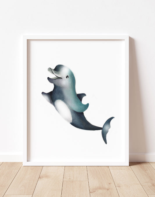 Dolphin Nursery Print - Studio Q - Art by Nicky Quartermaine Scott