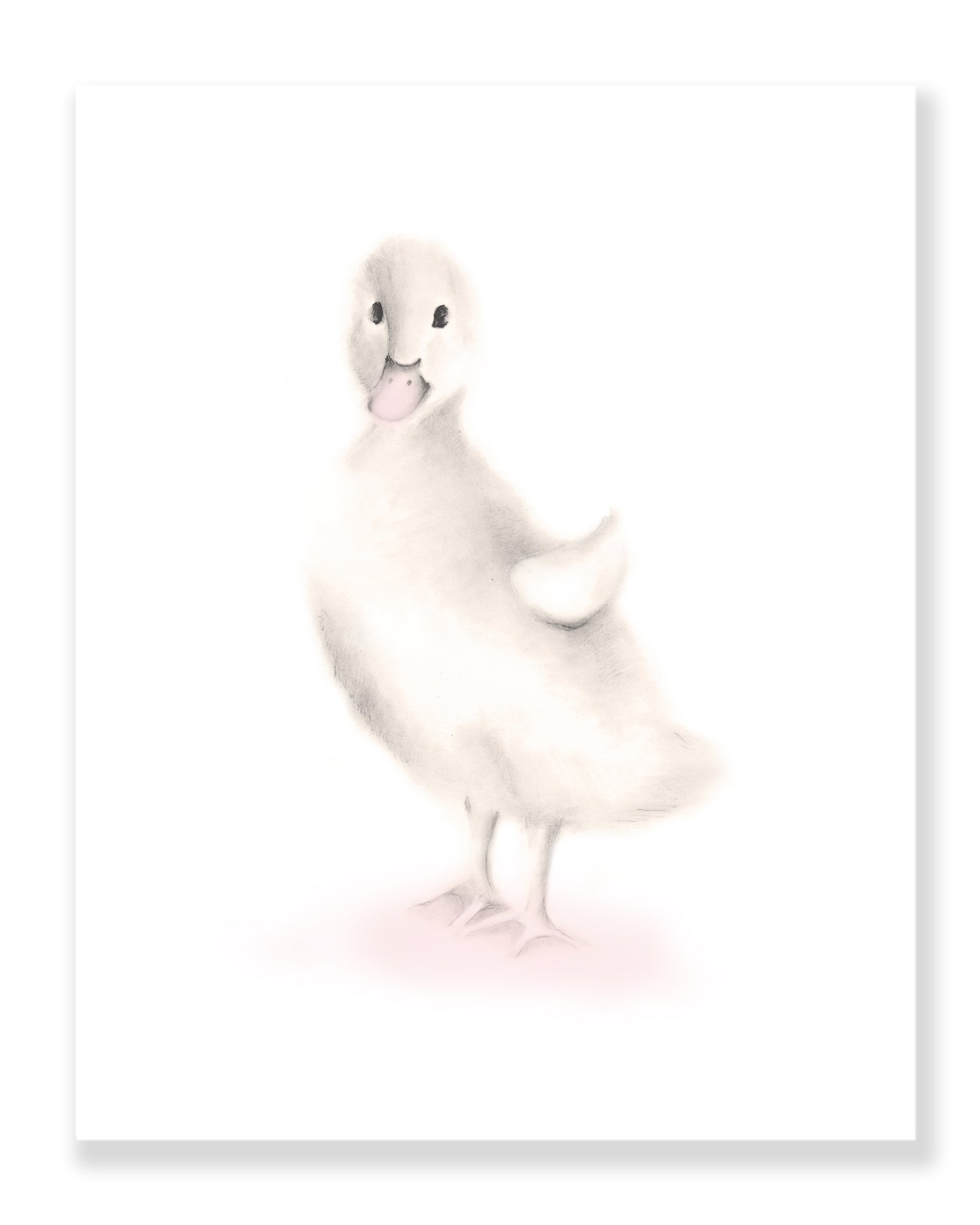 Duck Nursery Art Print in Sweet Blush- Studio Q - Art by Nicky Quartermaine Scott