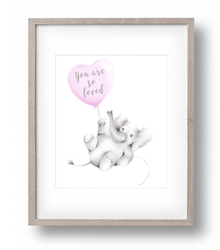 Baby Elephant You are so Loved - Studio Q - Art by Nicky Quartermaine Scott