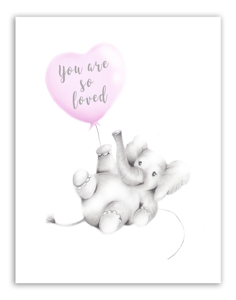 Baby Elephant You are so Loved - Studio Q - Art by Nicky Quartermaine Scott