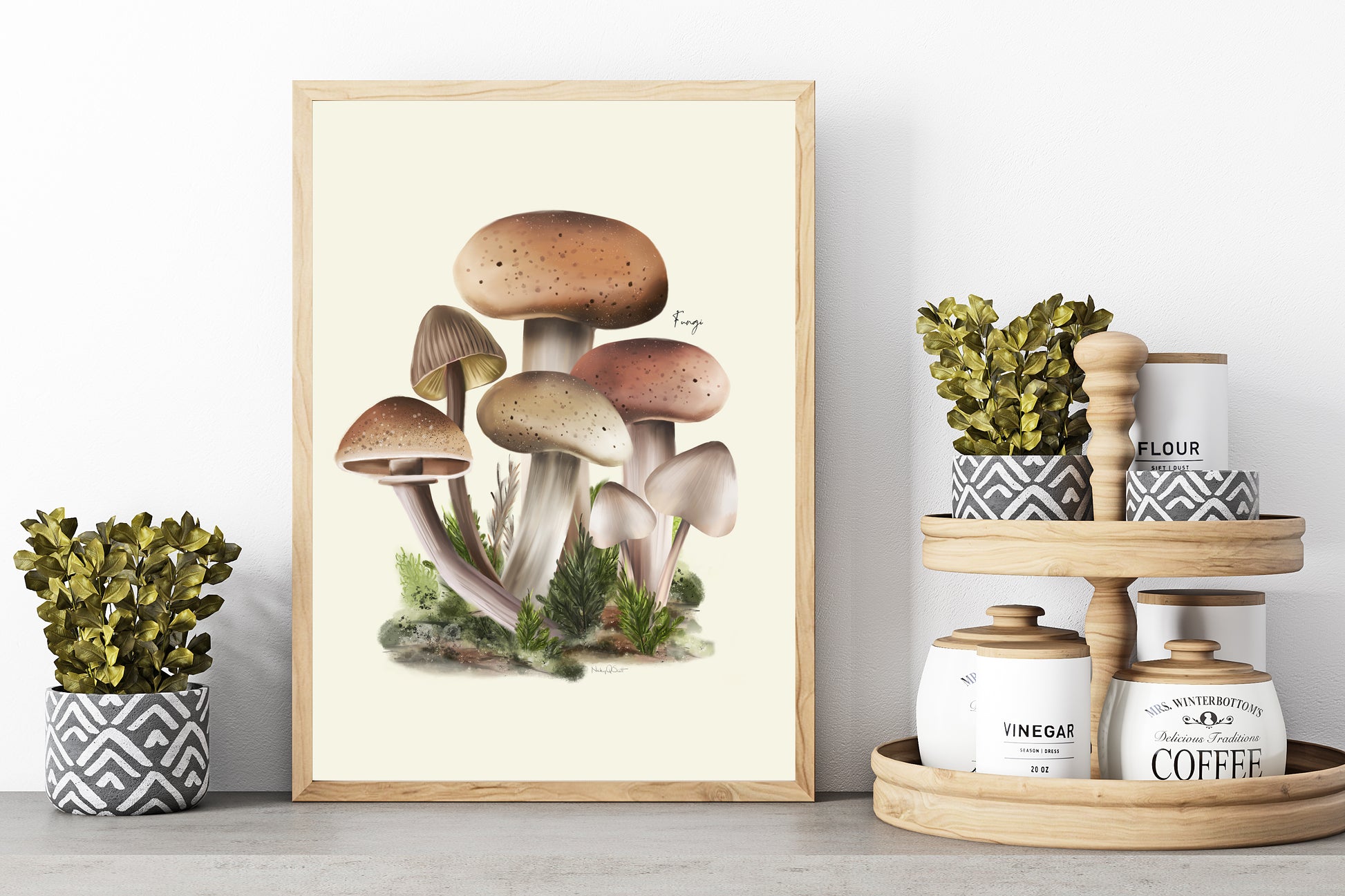 Fungi Flower Art Print - Studio Q - Art by Nicky Quartermaine Scott