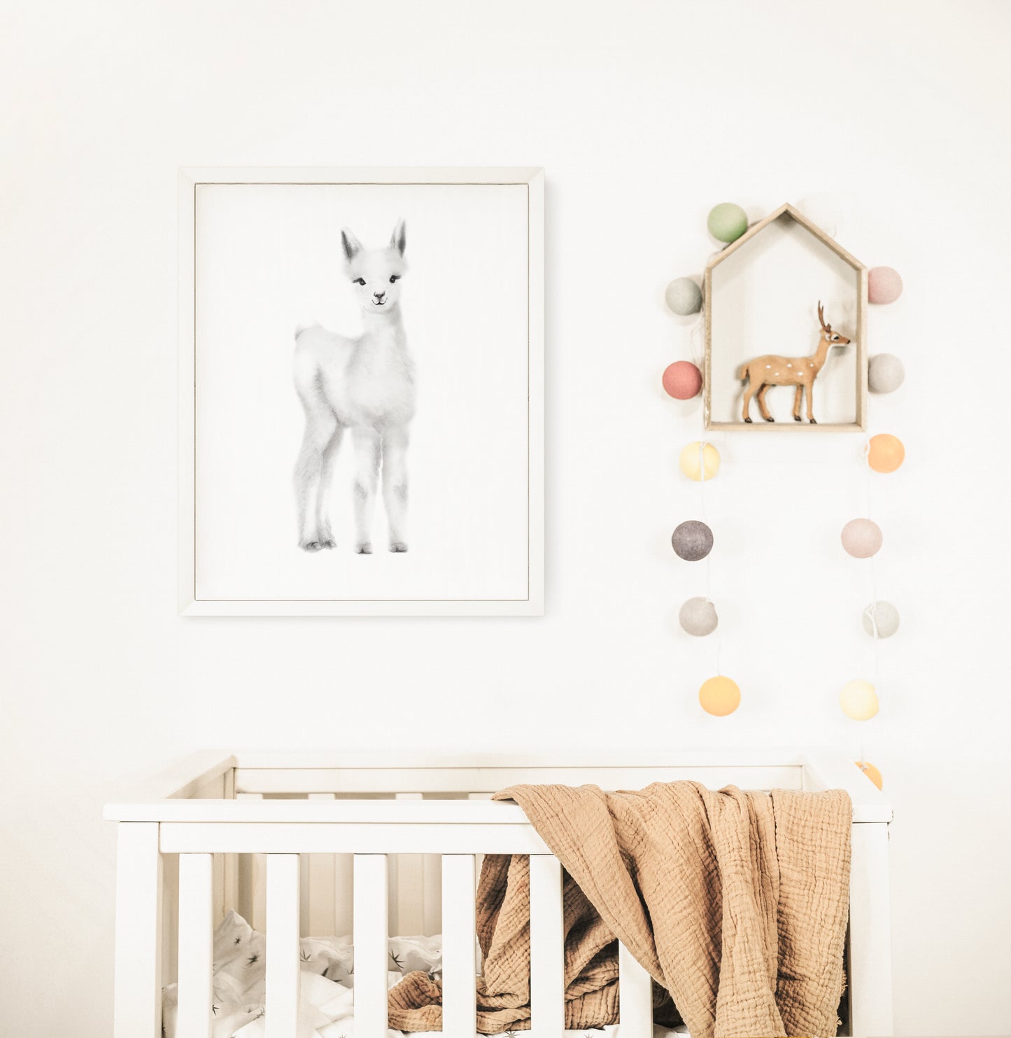 Baby Llama Nursery Art Print- Studio Q - Art by Nicky Quartermaine Scott