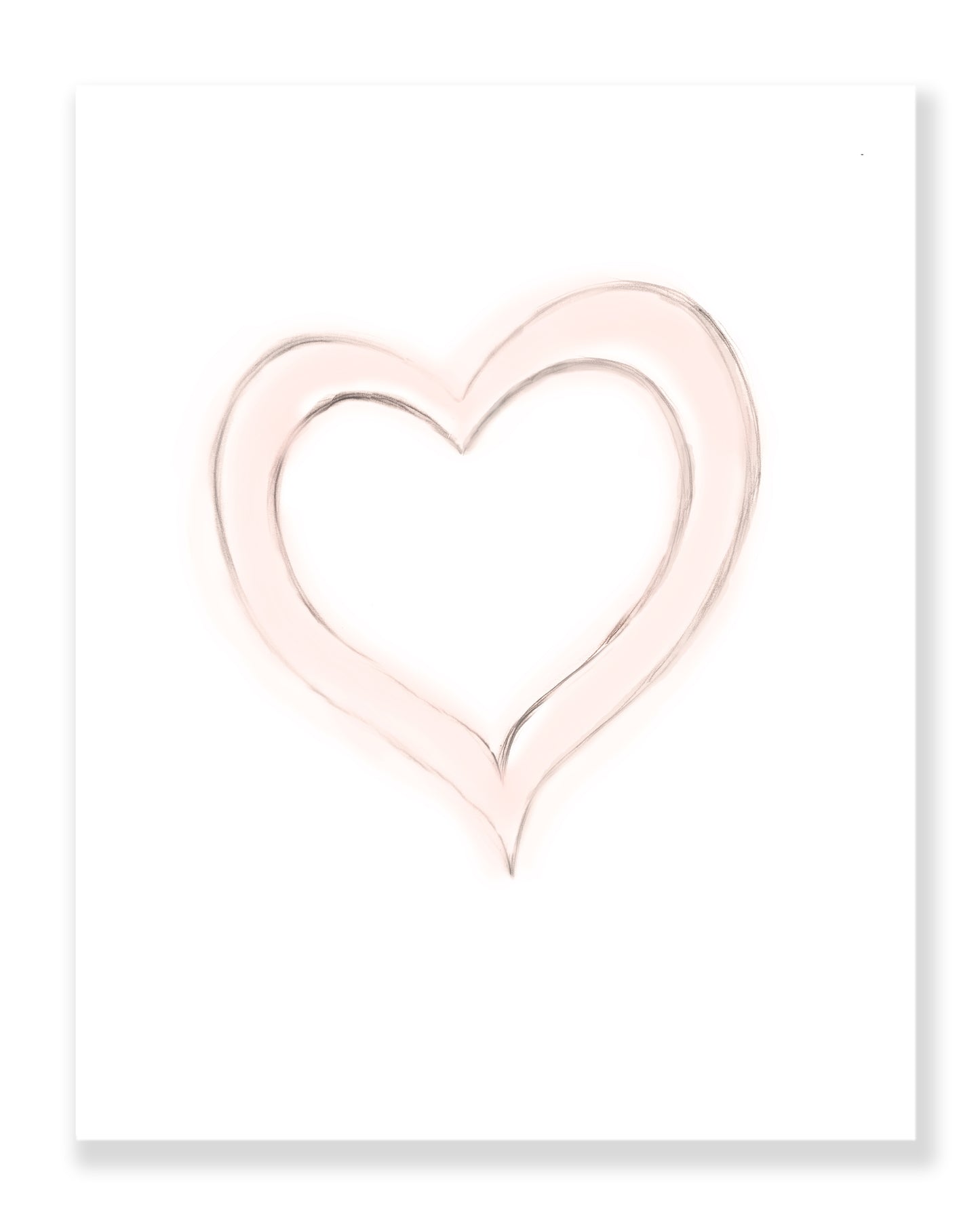 Love Heart Nursery Print in Sweet Blush- Studio Q - Art by Nicky Quartermaine Scott