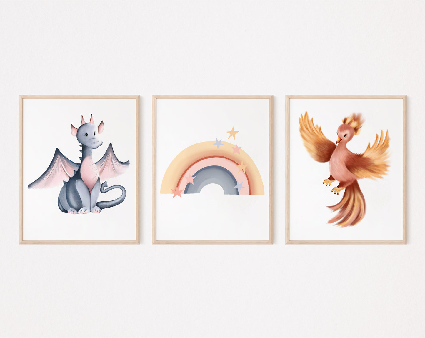 Mythical Baby Animal Prints -  Set of 3 - Studio Q - Art by Nicky Quartermaine Scott