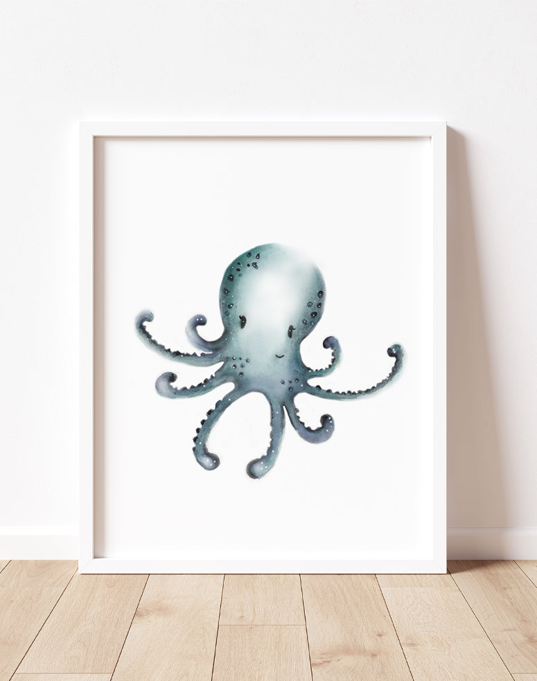 Octopus Nursery Print- Studio Q - Art by Nicky Quartermaine Scott