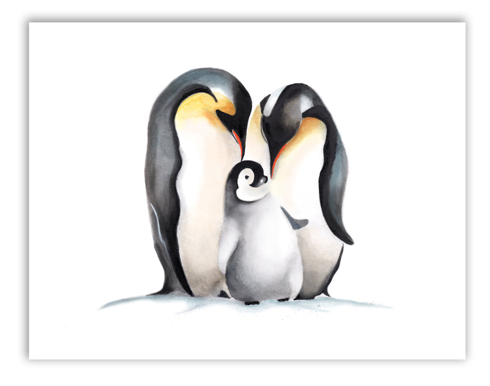 Penguin Family Painting Print - Studio Q - Art by Nicky Quartermaine Scott