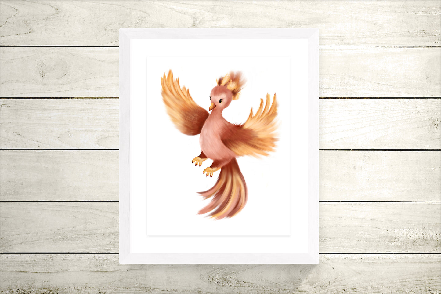 Baby Phoenix bird Illustration print - Studio Q - Art by Nicky Quartermaine Scot