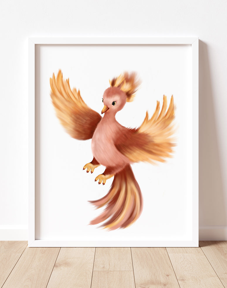 Baby Phoenix Illustration print - Studio Q - Art by Nicky Quartermaine Scott