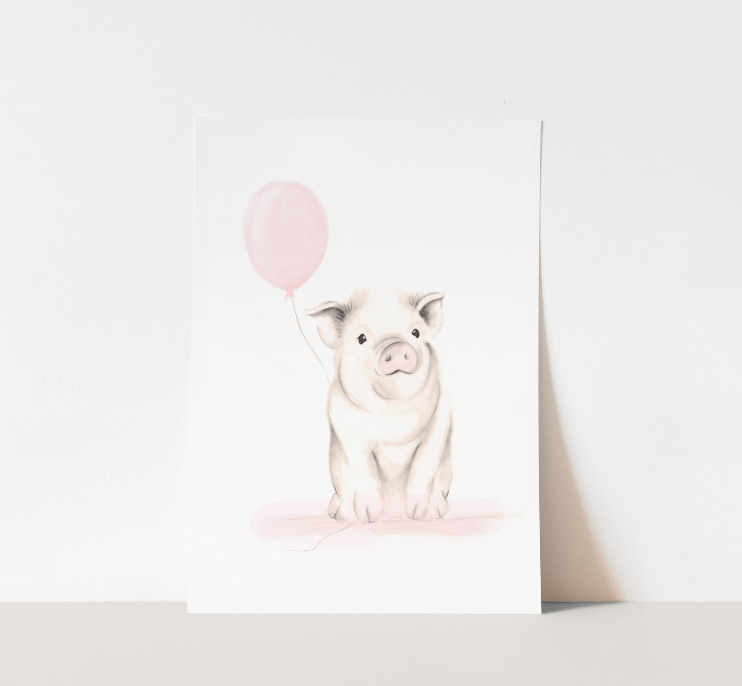 Baby Pig Nursery Print - Sweet Blush- Studio Q - Art by Nicky Quartermaine Scott