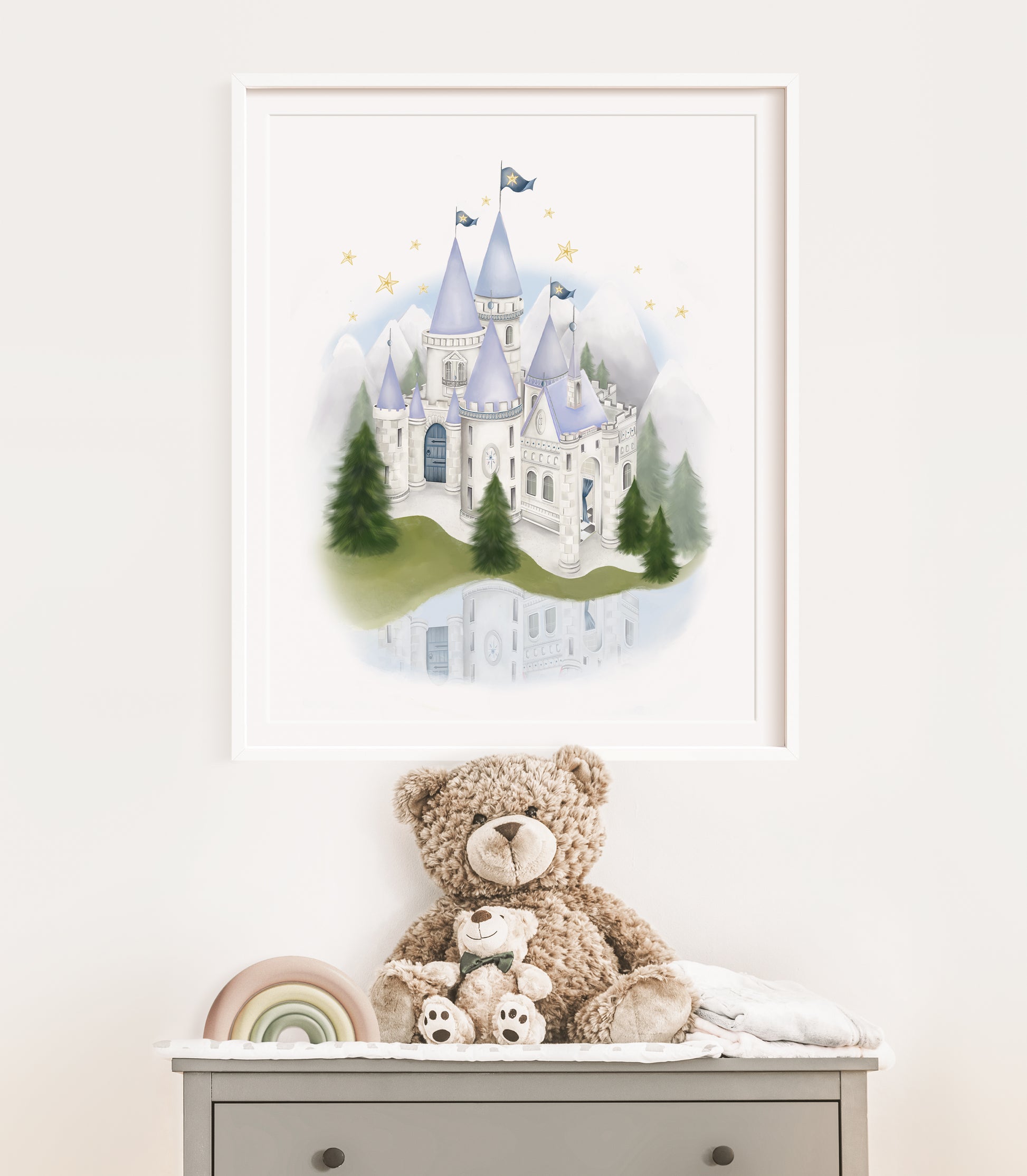 Princess Castle Nursery Print- Studio Q - Art by Nicky Quartermaine Scott