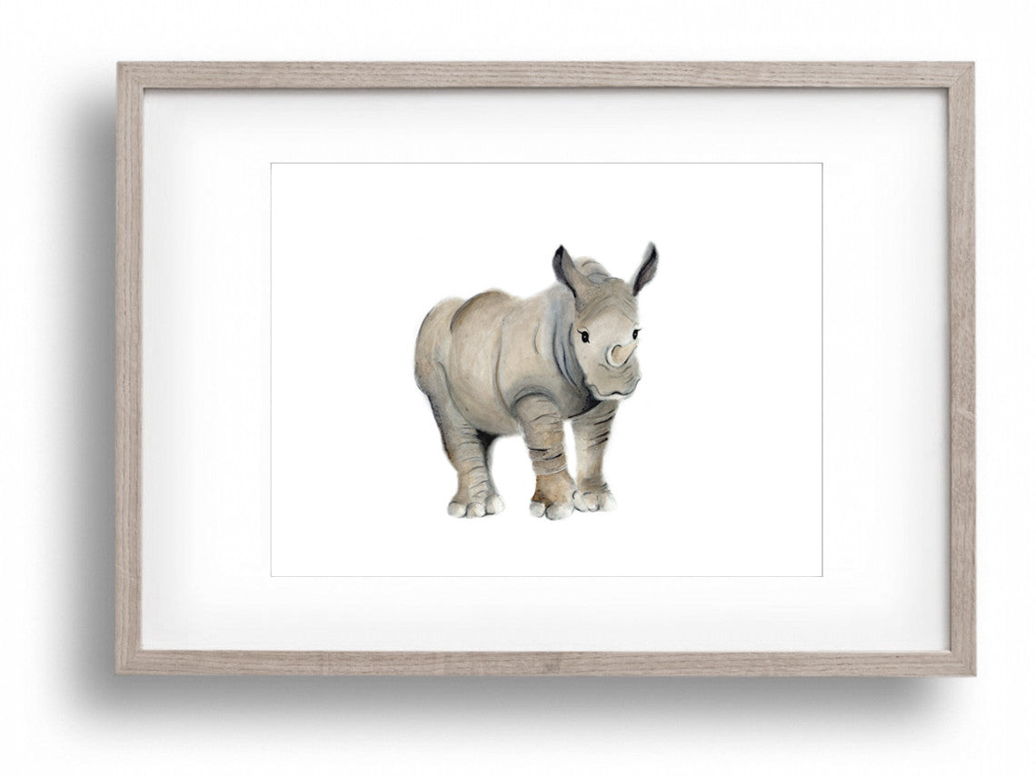 Rhino Nursery Art Print - Studio Q - Art by Nicky Quartermaine Scott