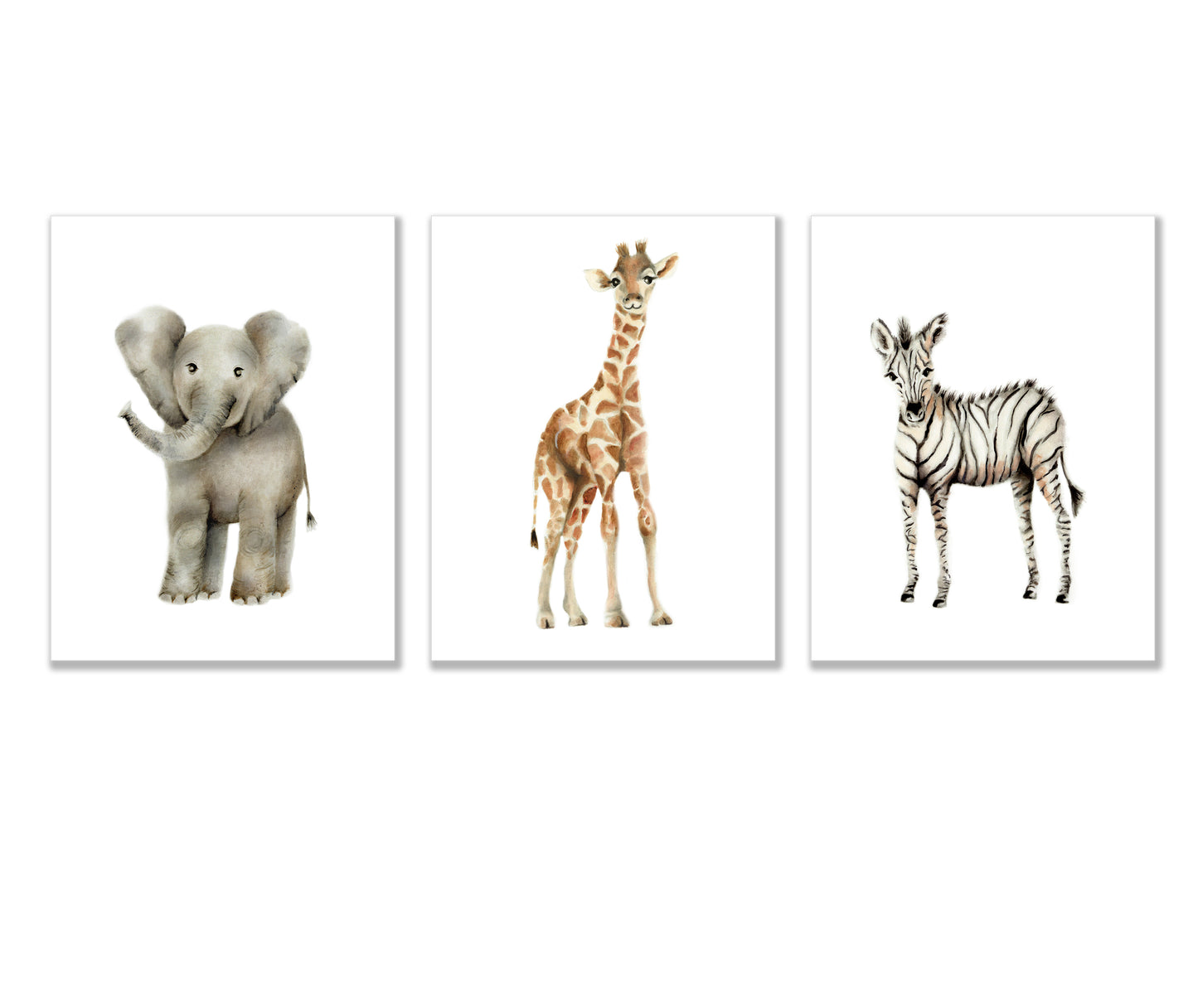 Safari Nursery Animal Prints - Set of 3