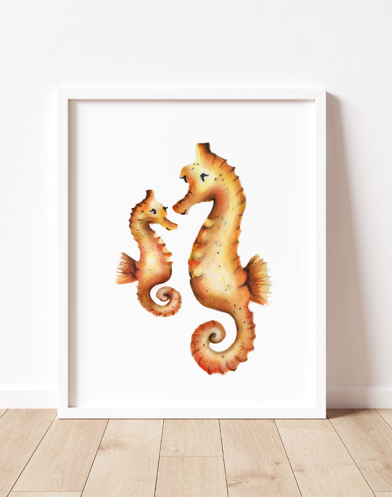 Seahorses Nursery Print - Studio Q - Art by Nicky Quartermaine Scott