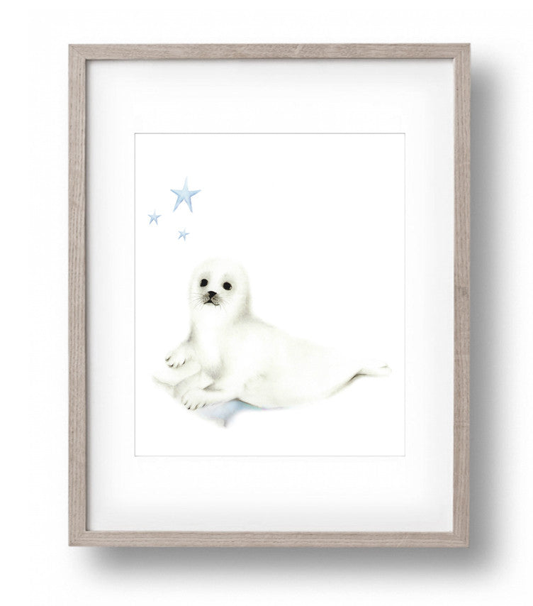 Seal Cub Nursery Art Print - Studio Q - Art by Nicky Quartermaine Scott