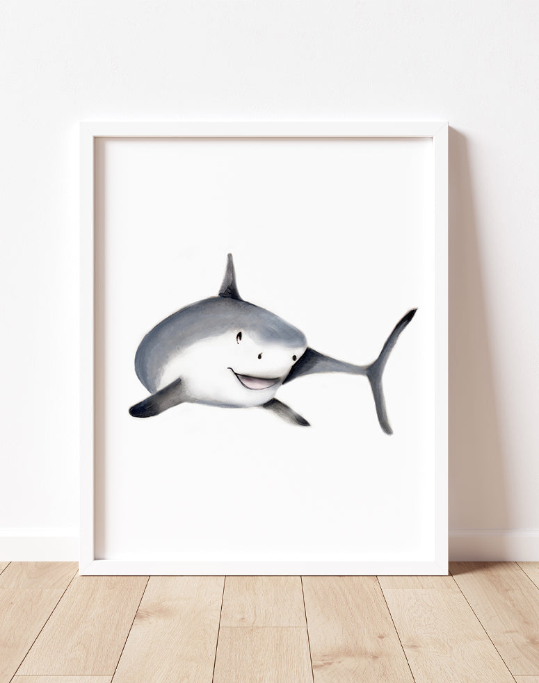 Shark Nursery Print - Studio Q - Art by Nicky Quartermaine Scott