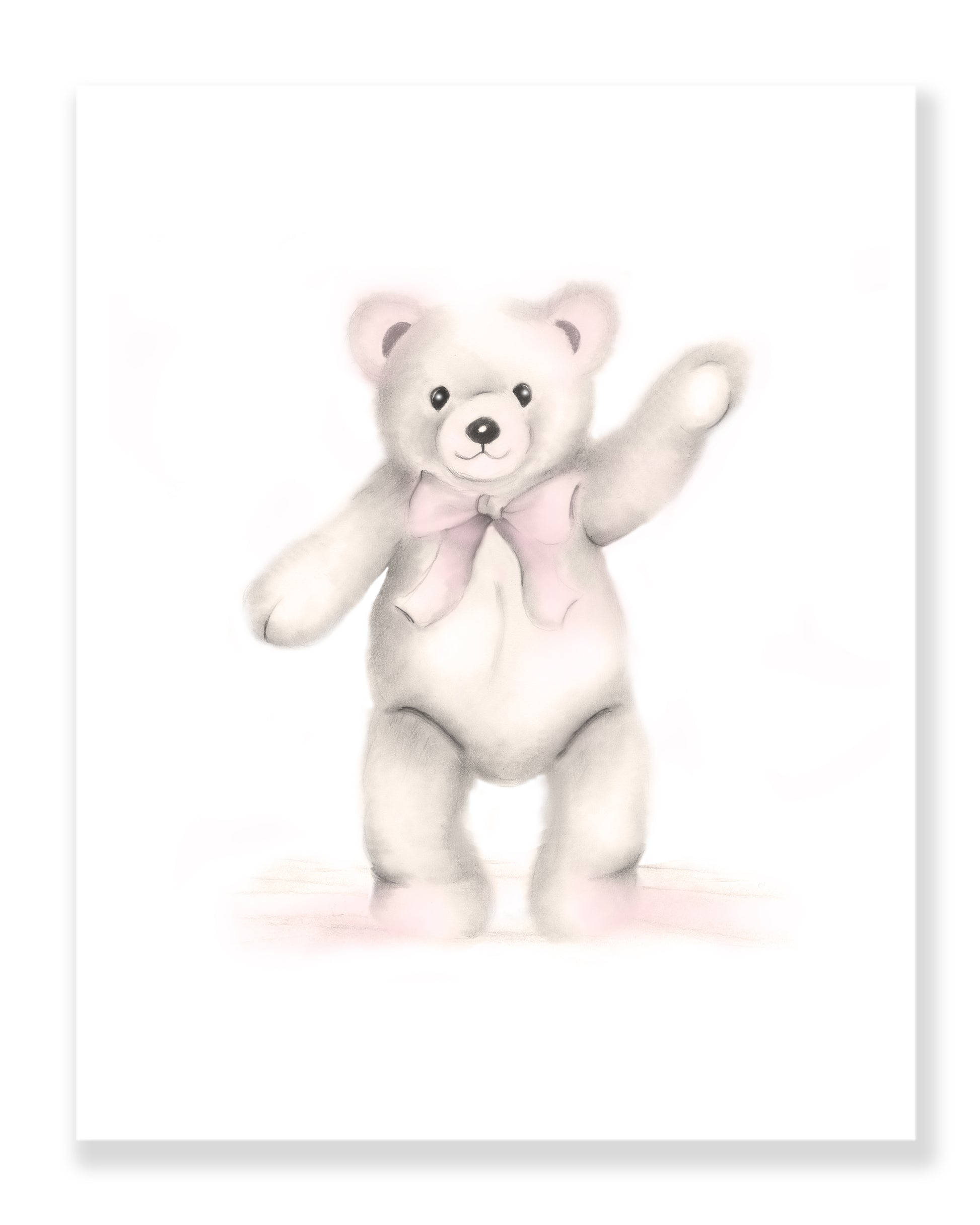 Teddy Bears Nursery Art Print in Sweet Blush - Set of 2- Studio Q - Art by Nicky Quartermaine Scott