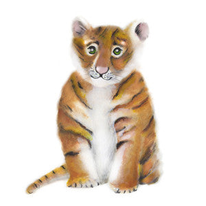 Baby Tiger Nursery Art Print - Studio Q - Art by Nicky Quartermaine Scott