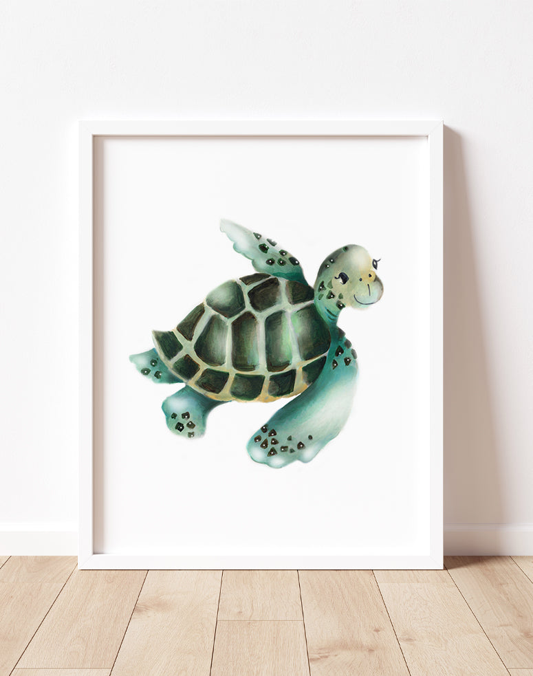 Sea Turtle Nursery Print - Studio Q - Art by Nicky Quartermaine Scott